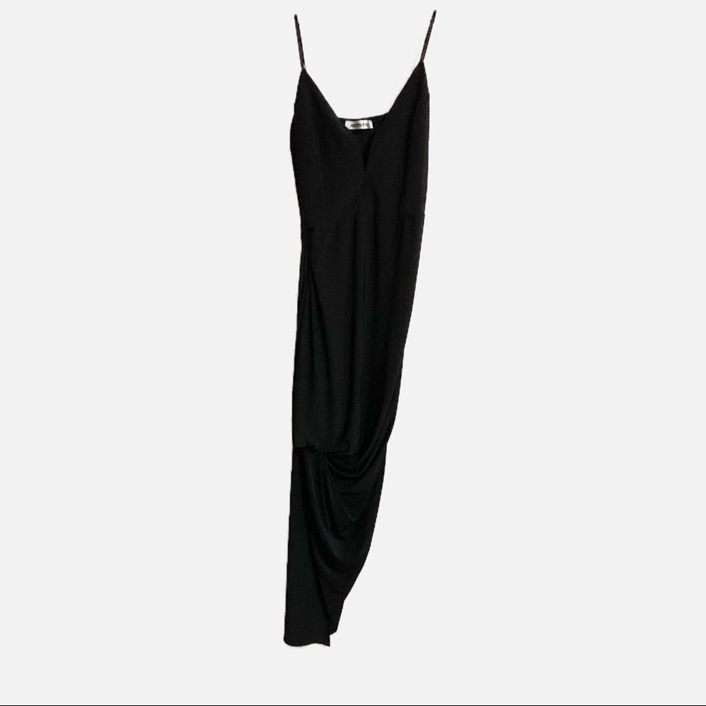Mystic Strapless Sleeveless Asymmetrical V-Neck Bodice Maxi Summer Dress.